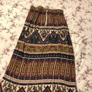 Printed maxi skirt